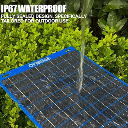 OYMSAE 12V 15W Solar Trickle Charger & Maintainer - Waterproof Battery Charger with Smart Controller for Car Boat RV Truck Marine - Includes Cigarette Plug & Alligator Clips - size: 15W
