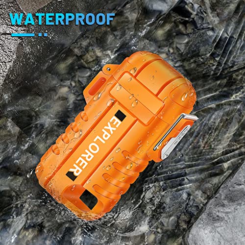 Lafagiet USB C Rechargeable Lighter, 360° Flexible Neck, Wind & Water Proof, Electric Arc Lighters for Candle, Camping - color: F37-or
