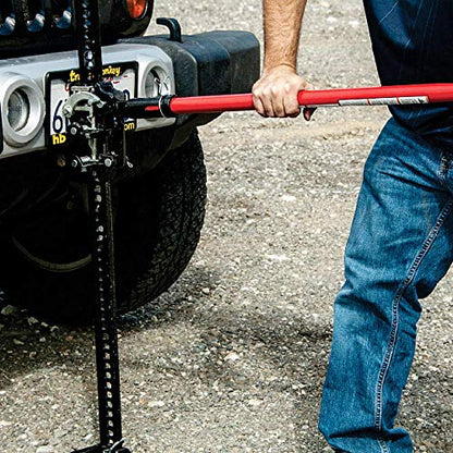 Big Red TRA8335-1 Torin 33" Ratcheting Off Road Utility High Lift Farm Jack, 3 Ton (6,000 lb) Capacity - size: 33 inch Red