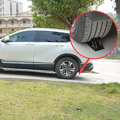 YOKOKO 2 PCS Wheel Chocks, Heavy Duty Metal Wheel Chock Blocks Foldable Tire Stoppers for Automotive, Car, SUV, Trailer, RV, Trucks & Camper
