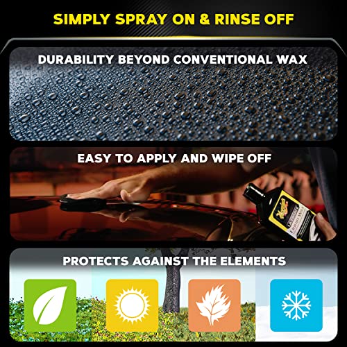 Meguiar's Ultimate Liquid Wax, Improved Liquid Car Wax Formula for Durable Protection that Shines, Premium Towel and Applicator Pad Car Accessories Included, 16 Oz Bottle - size: 16 Fl Oz (Pack of 1), style: Liquid Wax