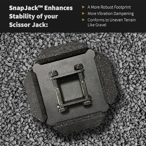SnapPad SnapJack™ SJ (Pack of 4) | Two-Point Trailer Jack Stands Featuring 5.5" Metal Foot | Adds 61% Additional Surface Area, 3.79 lbs. Per Pad & 7.25" Total Width | Must-Have RV Accessories - size: SnapJack 4PK