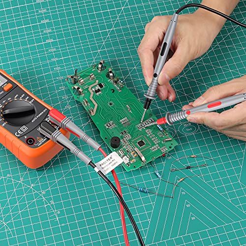 Proster Multi Test Leads Kit - Electrical Multimeter Test Lead with Alligator Clips Test Probe Spring Grabber Banana Plug Volt Meter Leads for Voltage Circuit Tester - style: Test Leads 21pcs
