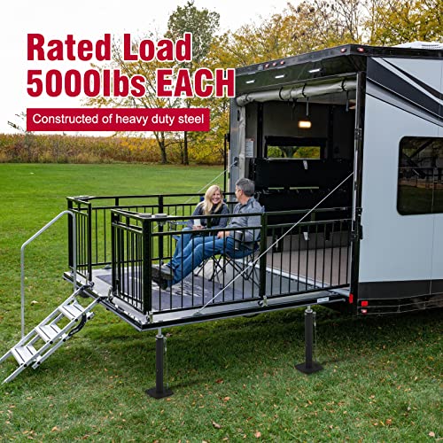 2pcs Heavy Duty RV Slide Out Support Jacks Adjusts from 20" to 42", 5000lb Capacity with Flat Bottom Slide-Outs for RV, Camper and Travel Trailer. (20" to 42") - size: 20" to 42"