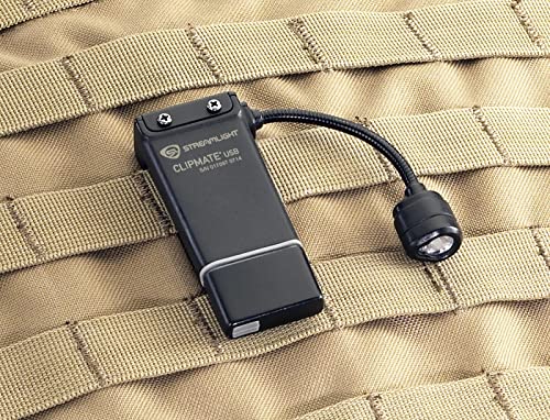 Streamlight 61126 ClipMate 70-Lumen 500-Candela White LED Flashlight, Black - style: With AC Adapter
