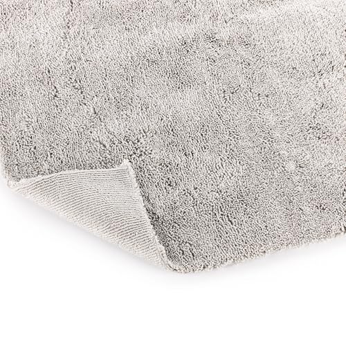 The Rag Company - Creature Edgeless Auto Detailing Towels; Professional 70/30 Blend, Dual-Pile Plush Microfiber, Buffing & Polishing, 420gsm - 16in x 16in - Ice Grey - 10-Pack - color: Ice Grey