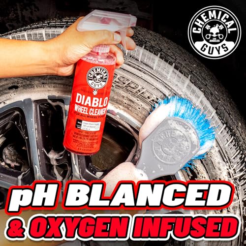 Chemical Guys, Diablo Brake Dust & Wheel Cleaner Spray for Rims, 2 x 16 oz | pH-balanced spray lifts brake dust and road grime from wheels, rims and tires, safe on all wheel finishes - style: Sprayable 2 Pack