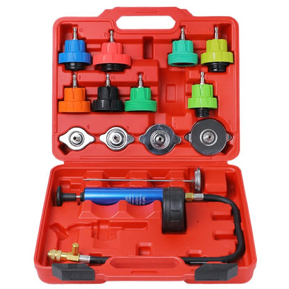 14pcs Cooling System Pressure Tester kit Automotive Radiator Pressure Tester for Motorcycle Car Truck