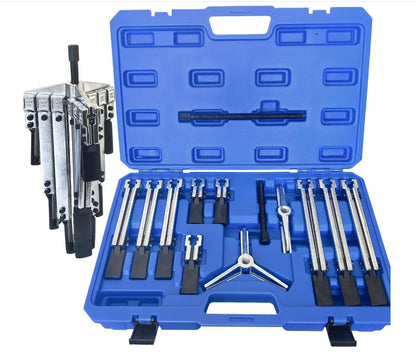 13Pcs Gear Puller Set, 2 Jaw & 3 Jaw Bearing Puller for Internal External Bearings Gears Pulleys Flywheels Removal, Heavy Duty Cr-V Steel Automotive Vehicles Machinery DIY Pulling Tool Kit - color: Blue