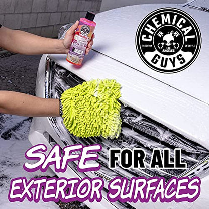 Chemical Guys CWS21516BK Car Wash Detailing Bucket, Mitt & Accessories Bundle (6 Items) Featuring Sticky Snowball Ultra Snow Foam Car Wash Soap, 16 oz - Works on Cars, Trucks, SUVs, RVs & More