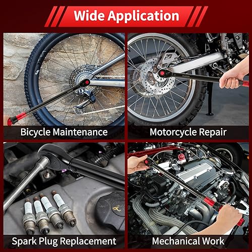 Hairich Torque Wrenches, 1/2 Torque Wrench, 40-300ft.lb/33.9-406.8Nm | Dual-direction, 72-tooth Drive Click Torque Wrench with Dual Range Scales, ±3% High Precision - size: 40-300 FT.LB