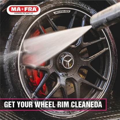 MANIAC LINE MAFRA Wheel and Tyre Cleaner | 2 in 1 for Rims and Tyres | Fast Brake Dust and Road Film Removal | Foam or Spray Application | Safe on Alloy Painted and Clear Coated Wheels | 1 Liter - size: 33.8 Fl Oz (Pack of 1)