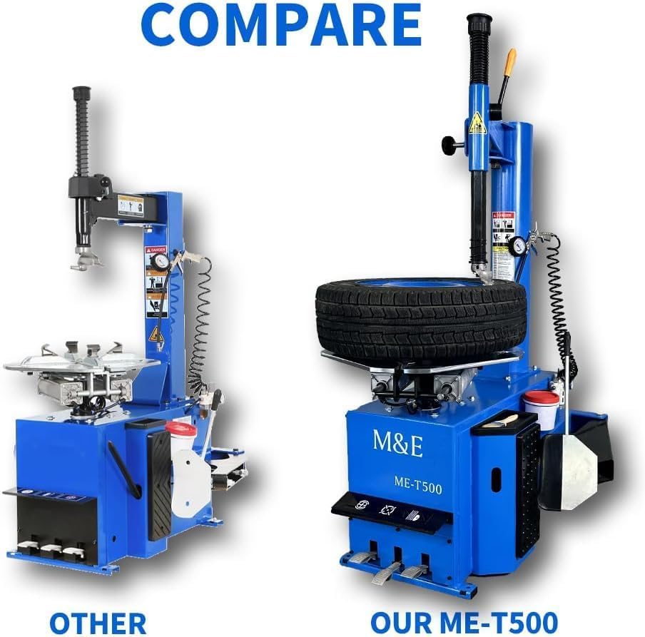 2.0HP Swing Arm 24" Clamping Tire Changer Wheel Changer Machine Tires Machine Wheel Balancer Tire Changer Machine Combo (ME-T500+B620)