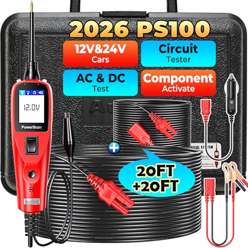 Autel Circuit Tester PowerScan 2026, Automotive Power Circuit Probe Tool, 12-24V Electrical Short Open Circuit Breaker Finder, AC/DC Trailer Relay Tester, 20FT Extension Cable, for 99% Cars