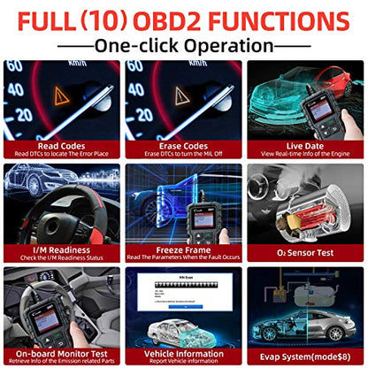 LAUNCH Creader 3001 OBD2 Scanner-2025 Upgrade Ver. Engine Fault Code Reader,Support O2 Sensor,Lifetime Free Update,Scanner for All OBDII Protocol Cars Since 1996