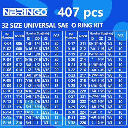 826 Pcs Universal O-Ring Kit - Metric & SAE Standard 70A Durometer O Ring Assortment Kit for Auto Engines, Hydraulic Systems, Faucet Plumbing, Car Cylinder with 4 Pick Tools - style: 826 PCS O-Rings Kit