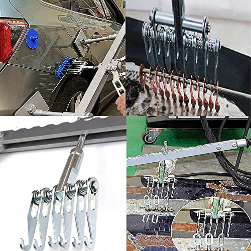 CXGS Dent Puller Metal 6 Claw Hook Adjustable 6 Fingers Hook Car Body Repair Tool Heavy Duty Pulling Claw Paw Auto Dent Repair Puller for Slide Hammer Attachment Dent Repairing - M16 Thread - color: S