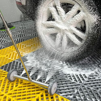 M MINGLE 16 Inch Undercarriage Washer Attachment with Foam Cannon, 4000PSI | Low Clearance Rolling Wheels, Includes Car Wash Mitt, Fits Sedans, SUVs and Trucks - size: 16 Inch