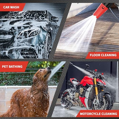 Pressure Washer Gun with Foam Cannon Kit, 1/4" Quick Connect, 5 Spray Nozzles, 1000-4000 PSI Pressure Washer Accessories, M22-14 Adapter & 3/8" Swivel Quick Connector for Car Wash & House Cleaning