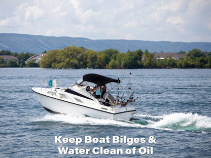 Oil Eater Oil Only Absorbent Pads - for Bilges, Boats, Vehicles and Tools - 6 Pack, White, 15" x 18" (AOA-BPH006-WHITE) - style: 6-Pack-White