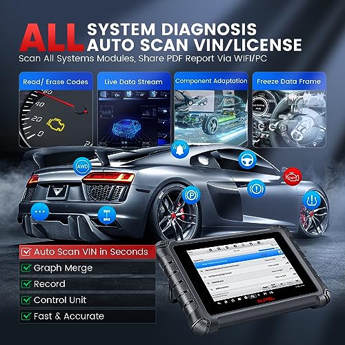 Autel MaxiCheck MX900 Scanner, 2026 Bidirectional Scan Tool with 3000+ Active Test, DoIP&CAN FD, 40+ Service, US Ver. of MaxiCOM MK900 MK900BT, Up of MK808BT MK808S MX808S, All-Sys Diagnose, FCA 11OS