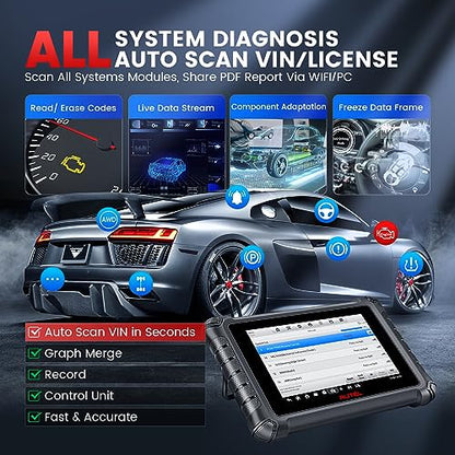 Autel MaxiCheck MX900 Scanner, 2026 Bidirectional Scan Tool with 3000+ Active Test, DoIP&CAN FD, 40+ Service, US Ver. of MaxiCOM MK900 MK900BT, Up of MK808BT MK808S MX808S, All-Sys Diagnose, FCA 11OS