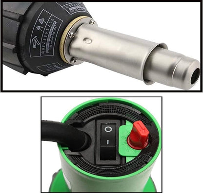 Beyondlife 1600W Hot Air Plastic Welder Heat Gun PVC Vinyl Flooring Welding Tool Hot Gas Pistol Kit, with Various Welding Accessories - style: Professional Welder Set