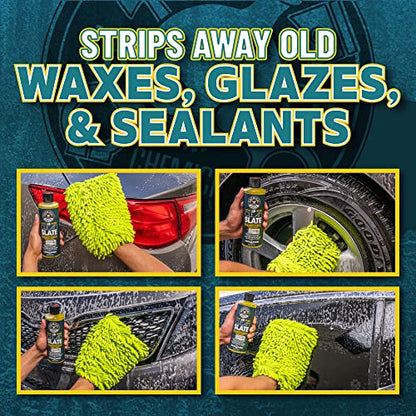 Chemical Guys CWS80316BK Car Wash Detailing Bucket, Mitt & Accessories Bundle (6 Items) Featuring Clean Slate Deep Surface Cleaning Car Wash Soap, 16 oz - for Cars, Trucks, SUVs, RVs & More - size: 16 oz