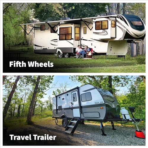 SnapPad SnapJack™ SJ (Pack of 4) | Two-Point Trailer Jack Stands Featuring 5.5" Metal Foot | Adds 61% Additional Surface Area, 3.79 lbs. Per Pad & 7.25" Total Width | Must-Have RV Accessories - size: SnapJack 4PK