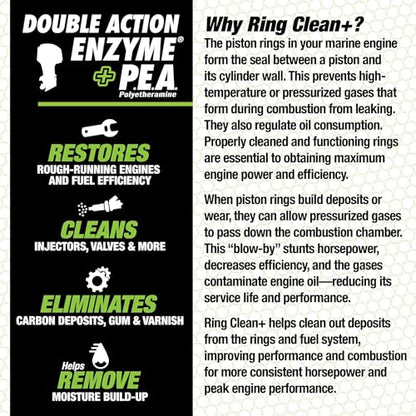 Star Brite Star Tron Ring Clean Plus Deposit Control - Cleans Injectors, Valves, & Entire Engine to Restore Power & Efficiency - 16 OZ Treats 160 Gallons (095616) - style: 8 Ounce