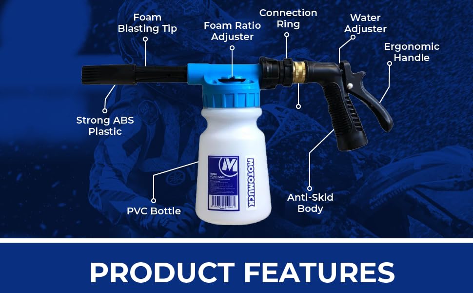 Hose foam Gun - Car Wash Foam Gun - Sprayer - Spray Gun Cleaner - Snow Foam Blaster