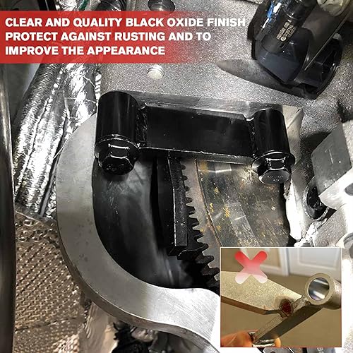 Chelhead LS Flywheel Locking Tool Compatible with GM RWD LS Engines | Black Oxide 1/4-Inch Steel Flexplate Holder with Grade 8.8 Bolts for Harmonic Balancer Service on Manual or Automatic RWD - color: Black