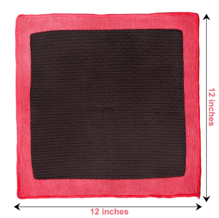 Ragnify Clay Towel Auto Detailing Scratch Free and Paint Safe fine Grade Clay Bar Cloth for Car Detailing, Polishing and Removing Paint Contaminants (Red Mesh) - color: Red Mesh