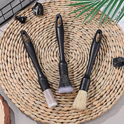 Alasum Car Detailing Brush Set Pp Material with Multiple Brush Heads 3pcs Portable Interior Cleaning Tools for Dashboard, Air Vent, and Crevice Cleaning in Cars