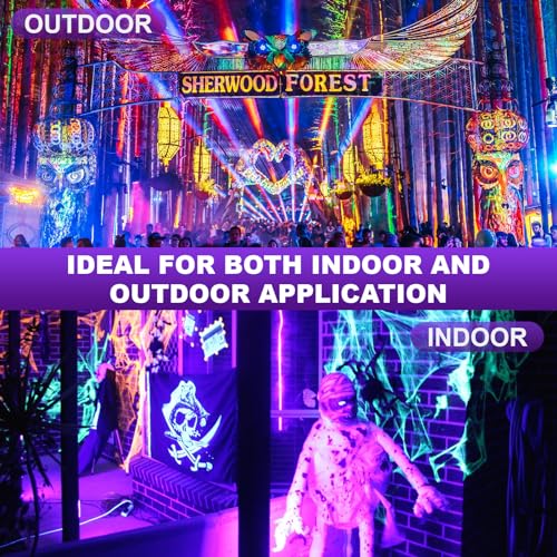 96 LED 395nm UV / 6500K Flashlight Camping Blacklight , 10000mAh Rechargeable, 3000 Lumens, Glow Lights for Party , Bedroom, Fluorescent Poster , Dog/Cat Urine ,Halloween Black Light (UV(Remote)) - color: UV(Remote)