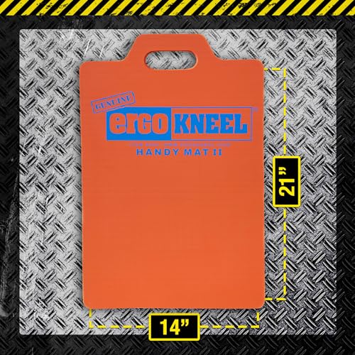 High Visibility Foam Kneeling Pad, 14" x 21", Extra Thick | Heavy-duty anti-fatigue foam, High-visibility orange, Safety, Aircraft maintenance, Construction, Garden use