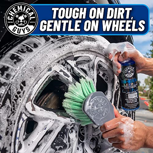 Chemical Guys CLD_203_16 Signature Series Wheel Cleaner For All Gloss Finishes, For Cars, Trucks, SUVs, & More 16 fl oz + Acc_B01 Gerbil Wheel Rim Brush (For Exhaust, Tires, Rims, Engine Bays, & More)