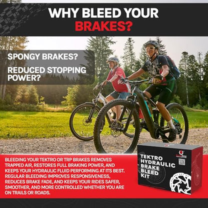 BleedZone Basic Tektro TRP Brake Bleed Kit, Easy to Use Hydraulic Bike Brake Bleeder Kit for Tektro & TRP Brakes, Reusable Bleeding Tools, Syringe, Fittings & Hose MTB Bicycle Hydraulic Maintenance - style: Basic