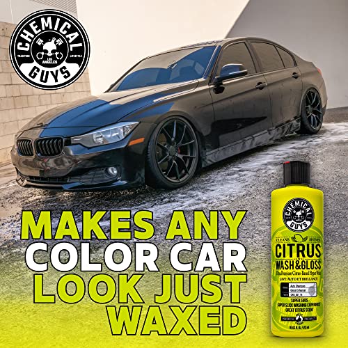 Chemical Guys CWS80316BK Car Wash Detailing Bucket, Mitt & Accessories Bundle (6 Items) Featuring Clean Slate Deep Surface Cleaning Car Wash Soap, 16 oz - for Cars, Trucks, SUVs, RVs & More - size: 16 oz