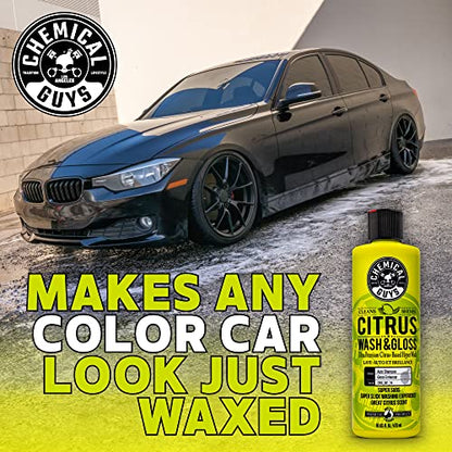 Chemical Guys CWS80316BK Car Wash Detailing Bucket, Mitt & Accessories Bundle (6 Items) Featuring Clean Slate Deep Surface Cleaning Car Wash Soap, 16 oz - for Cars, Trucks, SUVs, RVs & More - size: 16 oz