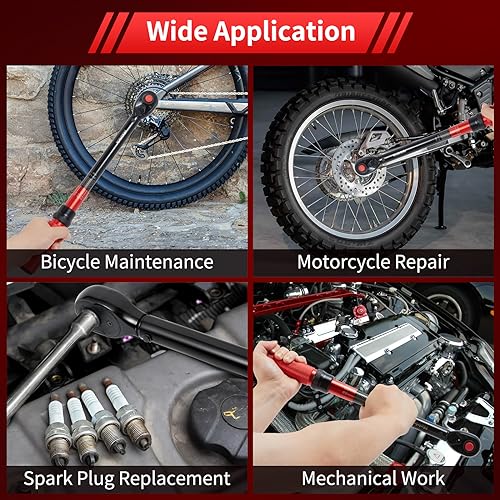 Hairich torque wrench 1/2, 10-170ft.lb/13.6-230Nm, ±3% HIGH PRECISION | 1/2 Inch Drive Click Torque Wrench, Dual-direction Torque Wrenches 72-tooth with Dual Range Scales, High Precision For Car - size: 10-170 FT.LB