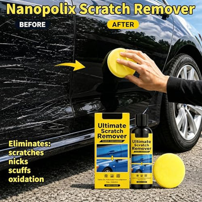 Nanopolix Scratch Remover – 60-Second Car Scratch Repair Kit, Removes Deep Scratches & Restores Shine for All Paint Colors, Quick Fix Polishing Paste 100g (3.53oz), 1 Set