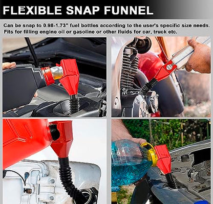 6Pcs Oil Filter Pliers Set, Universal Oil Filter Wrench with Oil Funnel, 10" & 12" & 14" & 16" Premium Oil Filter Removal Tool From 1-1/4" to 8-1/2" - size: 6 PACK