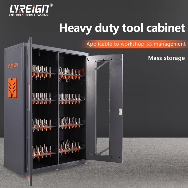 Large Capacity CNC Tool Storage Cabinet, Tool Holder Station Rack With Lock, Multi-Purpose Holder Suitable for Machinists and Workers - size: CAT40/BT40-168CAP