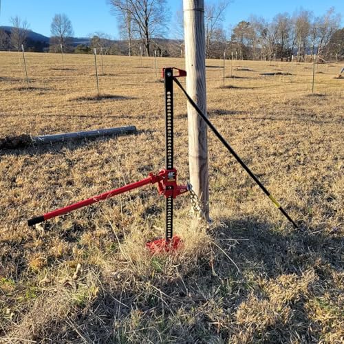BIG RED TR6501B Torin 48" Ratcheting Off Road Utility Farm Jack, 3 Ton (6,000 lb) Capacity, Red - size: 48 inch Red