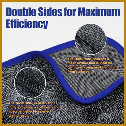 Airlab Microfiber Towels for Cars Wash Drying Extra Large Super Absorbent Cleaning Cloth Auto Detailing Ultra Soft, Lint-Free, Streak-Free, 35 x 24 Inch, Pack of 1, Grey-Blue, 600 GSM - color: 35 X 24 Inch, Pack of 1, Grey-blue, 600 Gsm