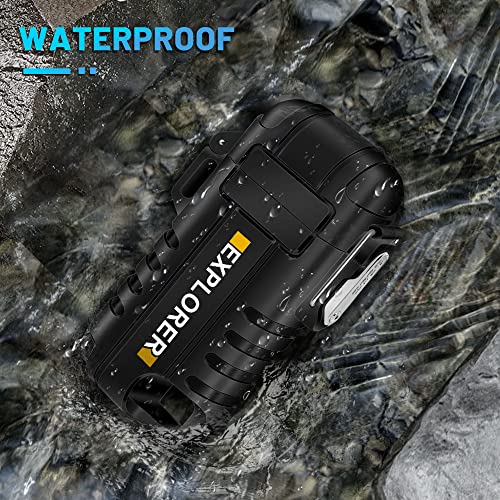 Lafagiet USB C Rechargeable Lighter, 360° Flexible Neck, Wind & Water Proof, Electric Arc Lighters for Candle, Camping - color: F37-bk