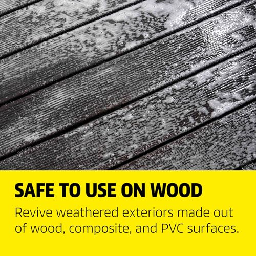 KÄRCHER Wood Fence & Deck Cleaner, For Pressure Washers | Removes Dirt and Grime from Wood, Composite, and PVC, Highly Concentrated, Makes up to 40 gal of Cleaner, Residue Free - style: Wood Cleaner