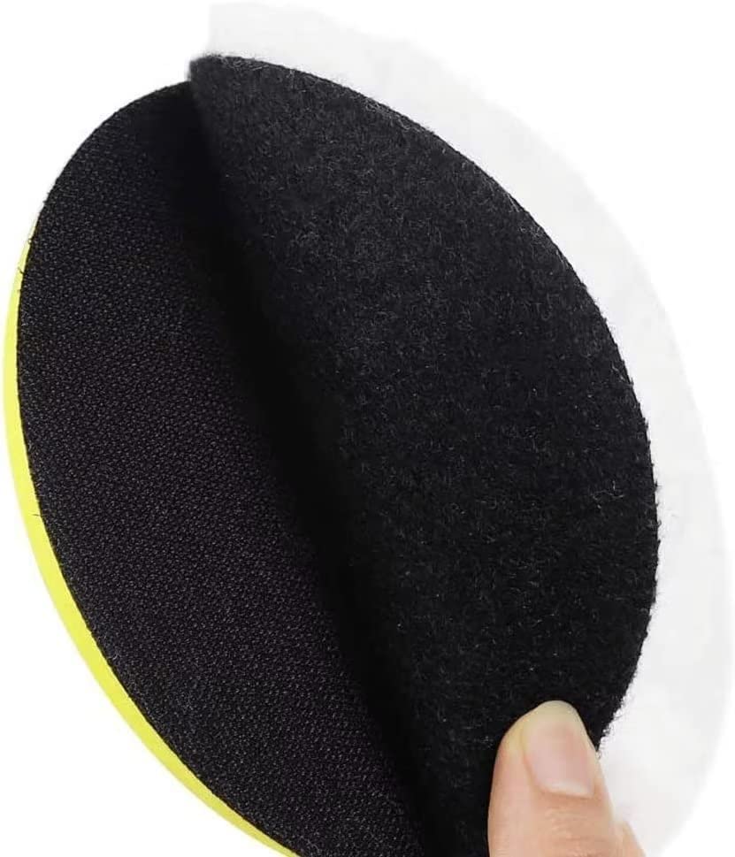 IPELY 7 Pcs 3 Inch Wool Polisher Buffing Wheel Small Buffing Pads for Drill Buffer Attachment with M10 Drill Adapter - size: 7 Pcs 3 Inch