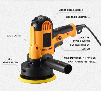110V 600W Dual-Action Polisher - Variable Speed Random Orbital Buffer Machine for Cars, Boats, Floors - Professional Detailing Kit with 5" Pads (600-3700 RPM) for Waxing, Polishing & Paint Correction